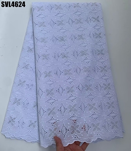 Tessuto <span class=keywords><strong>di</strong></span> lusso bianco africano per merletto svizzero in Voile con strass ricamati da <span class=keywords><strong>uomo</strong></span> Sexy in pizzo secco per abito da donna - Product Image 2