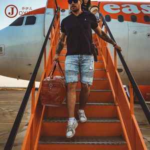 กระเป๋าหนังวินเทจสำหรับผู้ชาย Joyir ขนาด 20 ลิตร กระเป๋าเดินทางธุรกิจ ทนทานต่อการใช้งาน สีพื้นเรียบหรู - Product Image 2