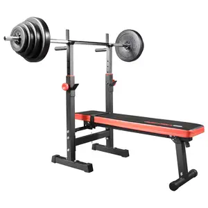 2018 Beste Koop Goedkope Ningbo Sport Fitness Stalen Frame Platte Gewicht Training Bench Met Cross Bars Gym Gewicht Bench