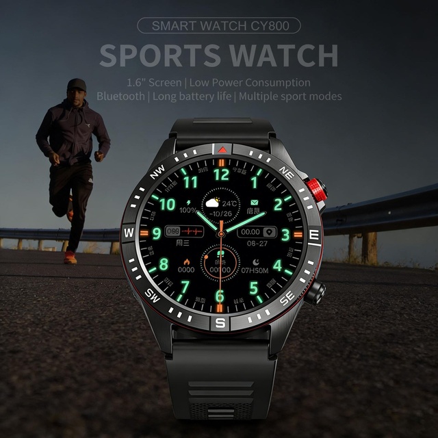 2026 New CY800 Sport Smartwatch with 1.6-inch IPS HD screen COfit Bluetooth Calling and Control Supports Android and IOS
