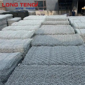 Anyaman heksagonal galvanis 4X1X1 PVC dilapisi batu keranjang Gabion kotak jala untuk pagar kawat - Product Image 4