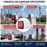 Lao Ying 2061 Échantillonneur de gaz oxygène à double canal avec solution d'adsorption en phase solide et alarme sonore pour l'air ambiant intérieur