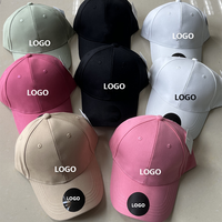 Casquette de baseball ajustable en coton unisexe pour adultes, taille unique, avec logo personnalisé et fermeture à lanière, style athlétique.