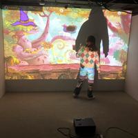 Jeu de projection interactive sur sol avec capteur de mouvement pour enfants - Résolution HD 1080p Écran 2000x1500 Tissu PET adapté aux animaux domestiques