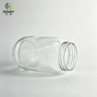 Pot de conservation en verre transparent à large ouverture de 630 ml, récipient en verre de qualité alimentaire pour condiments, confiture maison, approvisionnement en vrac
