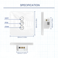 Interruptor Inteligente WiFi LangYeao con Panel Táctil de Vidrio Curvo 2.5D para Persianas Enrollables y Contraventanas, Control por Aplicación, Compatible con Alexa y Google Home