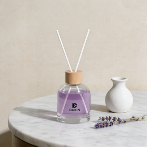 Bouteille diffuseur de parfum en verre transparent rond personnalisée de 50 ml, 100 ml, 150 ml pour huiles essentielles et parfums d'intérieur - Product Image 2