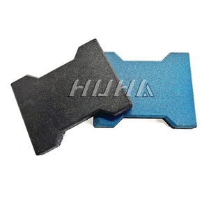 Baldosas de Caucho Antideslizantes para Exteriores <span class=keywords><strong>HUHA</strong></span> de 25 mm, Baldosas de Caucho Duraderas con Diseño de Hueso de Perro, Suelo Protector de Caucho para Parques Infantiles - Product Image 3