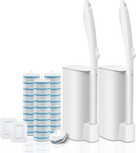Offre Spéciale – Brosse de Toilette Jetable Écologique Grande Taille avec Long Manche et Support – Matériau PP+ABS pour Salle de Bain - Product Image 1