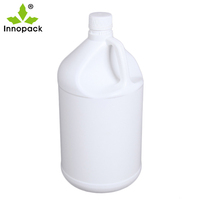Bidons en plastique ronds de 1 gallon de type F, résistants à l'oxydation, en PP/HDPE de qualité alimentaire, avec bouchons à bec verseur et poignée en plastique de 145 g, pour usage chimique