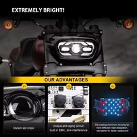 Phare avant LED agressif pour moto avec lumière DRL, étanche IP67, pour Softail Fat Bob FXFB FXFBS 2018+