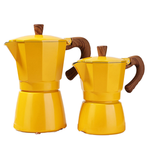 เครื่องชงกาแฟเอสเพรสโซแบบพกพาสไตล์อิตาเลียนคลาสสิก ขายส่ง ปรับแต่งโลโก้และบรรจุภัณฑ์ได้ ฝาอะลูมิเนียม ใช้กับเตาแก๊ส โมก้าพอท - Product Image 1