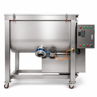 Mélangeur à cisailles horizontales en acier inoxydable 304, mélangeur de poudre sèche industriel, hachoir haute vitesse pour l'alimentation et les produits chimiques