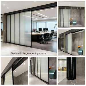 <span class=keywords><strong>Porte</strong></span> coulissante de bureau en verre avec cadre en aluminium et rail inférieur, <span class=keywords><strong>porte</strong></span> intérieure en verre automatique sur mesure - Product Image 4