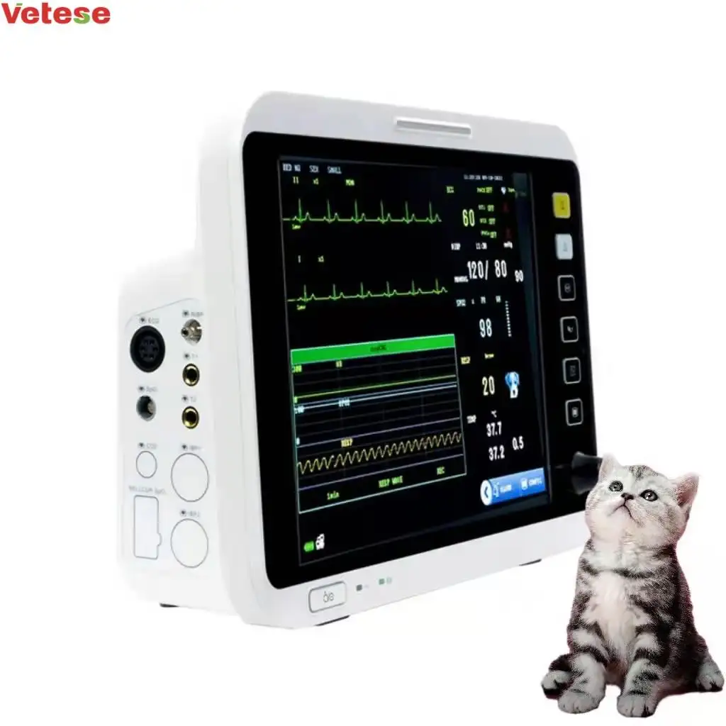 Vetese VM12 veterinary multiparameter monitor hospital clinic equipment vet pet medical instrument patient monitor