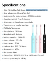 Sikat Gigi Elektrik Model T8 Terlaris Desain Warna Putih Oral Irrigator Brosse a Dent Electrique Sikat Gigi Elektrik