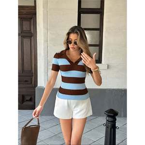 Pull décontracté multicolore à blocs de couleur, taille S, pour femmes - Product Image 4
