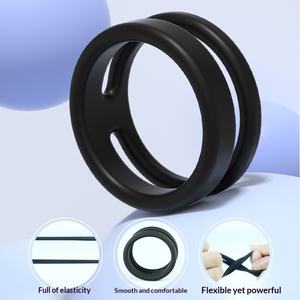Anillo de silicona para hombre con doble anillo de retención física y decoraciones, para retrasar la eyaculación - ¡Gran oferta! - Product Image 4