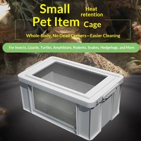 Cage d'élevage portable pour reptiles, terrarium compact à maintien de la chaleur pour lézards, tortues, serpents, insectes et amphibiens