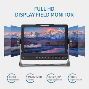 Moniteur d'appareil photo OEM personnalisé FW1018V1 10,1 pouces 1920x1200 IPS FHD avec écran tactile et haut-parleur/stéréo intégrés, mise au point de précision - Product Image 2