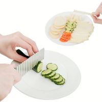 Roestvrijstalen aardappelchipsnijder, deeg-, groente- en fruitsnijder, gegolfde snijder, aardappelmes, aardappelhakker, frietmaker