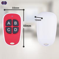 Control remoto inalámbrico rojo de 4 canales y 315MHz, RF, 1 año de garantía, repuesto de control remoto de tipo duplicado para puerta eléctrica