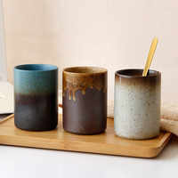 Tasse en céramique vintage en poterie rustique, tasse à café en porcelaine, tasses à thé individuelles en poterie, vaisselle, mug à vin, mugs à eau