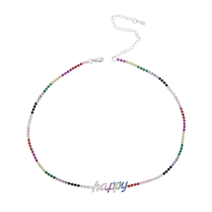 Gargantilla de plata chapada en plata para mujer, joyería personalizada con letras - Product Image 5