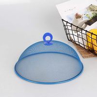 2 pièces de couvre-aliments en maille métallique ronde, 13,78 pouces, couvre-aliments en maille, tentes pour aliments, parapluie, couvre-aliments réutilisables