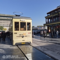 Tramvay Retro para Decoración de Calles Culturales, Vagón Decorativo Directo de Fábrica con Pintura Personalizada para Zonas Históricas y Calles Panorámicas