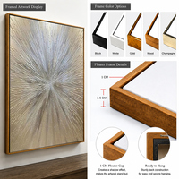 Peinture à l'huile sur toile moderne faite à la main, lignes abstraites or et argent, œuvres d'art texturées, peinture murale de luxe