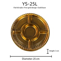 Boîte d'emballage ronde jetable et recyclable en PET YS avec couvercle pour plateau à sushi et sashimi, taille personnalisée disponible