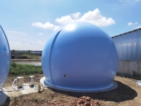 Réservoir de stockage de gaz à double membrane de 100 m³ pour le stockage de biogaz, anti-vieillissement, intégré, avec équipement de gonflage, personnalisable