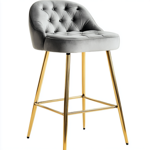 <span class=keywords><strong>Tabouret</strong></span> <span class=keywords><strong>de</strong></span> <span class=keywords><strong>bar</strong></span> moderne en métal à hauteur <span class=keywords><strong>de</strong></span> comptoir avec dossier <span class=keywords><strong>blanc</strong></span> pivotant et réglable - Utilisation hôtelière et salle à manger - Product Image 6