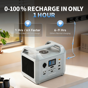 Alpicool AT-600W Silent Operation Portable Power Station Eco-Friendly Solar <b>Generator</b> Lithium-Ion Battery CE Certified AT-600W A - Product Image 5