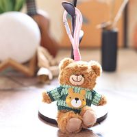 Porte-clés ours en peluche mignon en forme de pull, pendentif de sac en peluche doux, poupée ours de dessin animé, cadeau pour la décoration de sac à dos
