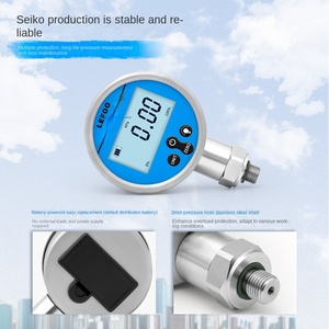 Manómetro Electrónico Digital de Alta Resistencia a Impactos, Hidráulico, de Vacío Negativo, en Acero Inoxidable 304 - Product Image 2