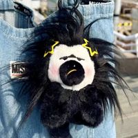 À la mode blanc visage moine Mian singe pendentif créatif coton poupée pour étudiant cartable voiture voiture porte-clés suspendu