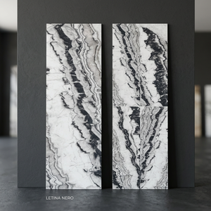 Letina Nero 800x2400mm Carrelage de Porcelaine Polie Anti-Slip Room Black Bold Artificial Granit Tabletop Sintered Stone - Product Image 1