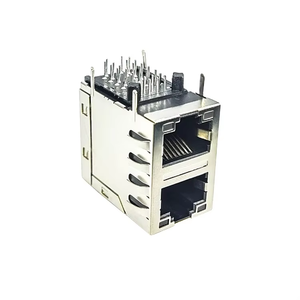 7499151120 อุปกรณ์อิเล็กทรอนิกส์ 2X1 พอร์ต Cat6 1000Base-T ซ็อกเก็ต LAN แบบมีทรานส์ฟอร์เมอร์ 10P8C RJ45 หัวต่อแบบมีชีลด์ ตัวเมีย ชุบทอง สำหรับเชื่อมต่ออีเธอร์เน็ต - Product Image 2