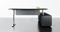 Bureau de direction moderne et luxueux, modulaire, extensible, avec armoire latérale convertible, hauteur réglable, table de PDG, espaces de travail corporatifs