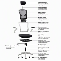 Chaise de bureau pivotante pivotante avec chaise de bureau en métal maillé pour manager Prix d'usine pour bureau