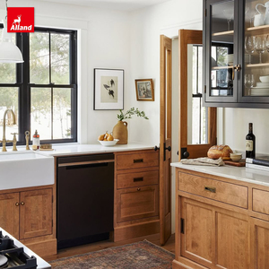 Ensemble de meubles de cuisine complets Allandgroup pour intérieur, en bois naturel, style shaker, chêne campagnard, rénovation de cuisine avec évier de <span class=keywords><strong>ferme</strong></span> - Product Image 5