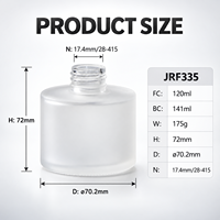 Diffuseur de parfum en verre givré PPWR Luxury 120ml avec logo personnalisé, flacon diffuseur d'arômes en verre avec boîte cadeau pour parfum d'intérieur