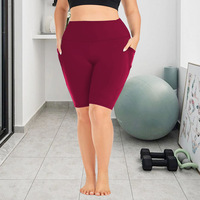 Vêtements pour femmes en gros, pantalons de yoga sur mesure grande taille, taille haute, sans couture, respirants, antibactériens, longueur genou, légers