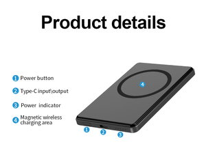 Batterie externe tendance 2026, mince, en métal, à charge <span class=keywords><strong>rapide</strong></span>, magnétique, <span class=keywords><strong>sans</strong></span> fil, format carte de crédit, compatible iPhone 16 (OEM) - Product Image 6