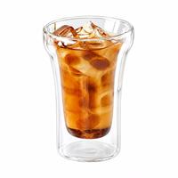 Tasse à café en verre borosilicate à double paroi, résistante à la chaleur, anti-explosion, moderne et minimaliste, pour usage domestique féminin
