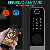 Serrure électronique intelligente Ttlock Tuya étanche, serrure numérique à double empreinte digitale, sécurisée pour garages et portails