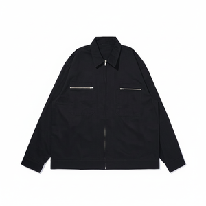 แจ็กเก็ตลำลองผ้ายีนส์ผ้าใบสำหรับผู้ชายเสื้อแนวสตรีทพร้อมของตกแต่งปัก - Product Image 1