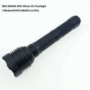 Lampe torche UV haute puissance M58 SANAN 20W 365nm avec filtres ZWB2 pour détection fluorescente, identification de pierres minérales, durcissement UV et <span class=keywords><strong>camping</strong></span> - Product Image 2